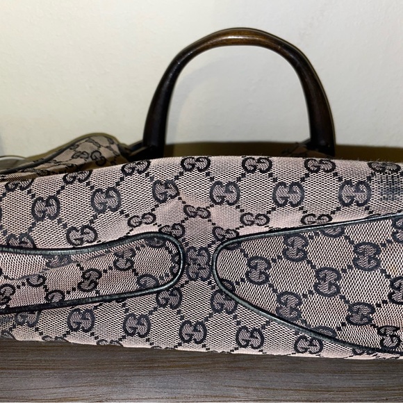 Gucci Wooden Handle 'GG' Bag - Picture 4 of 5